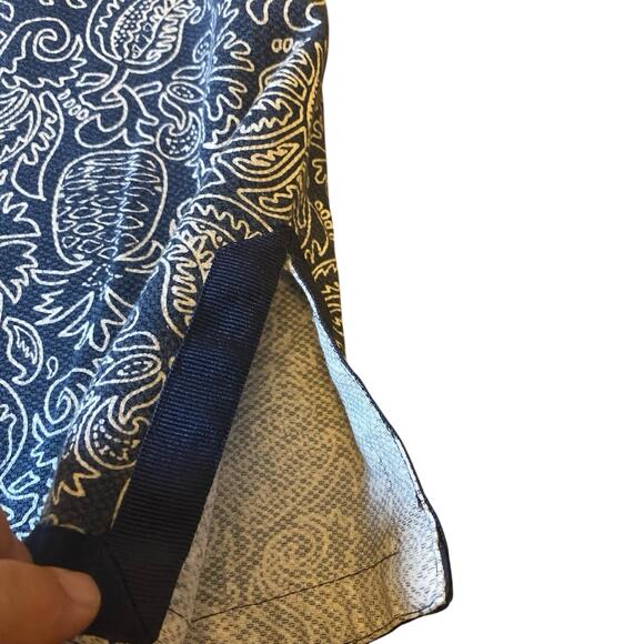 Vineyard Vines Paisley Pineapple Navy Mini Skort Shorts Inside Womens Size 4 - Picture 6 of 13